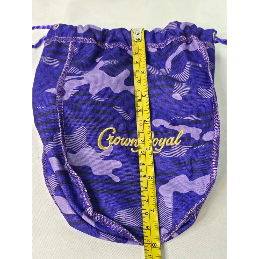 Crown Royal Camo Collector Bag Purple Camouflage Pouch Sack Patch Quilt